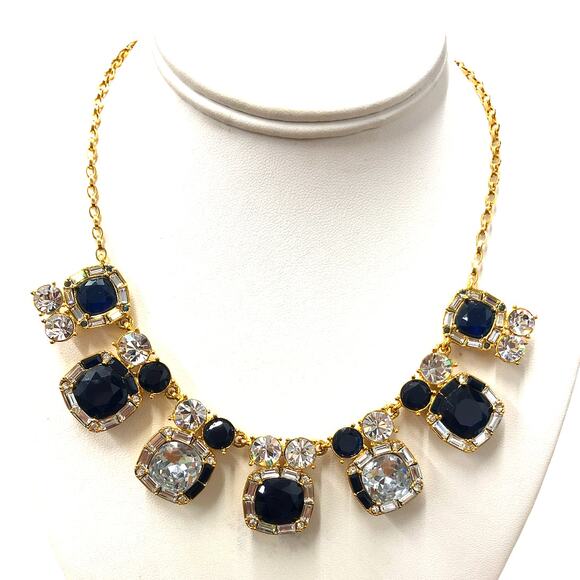 Kate Spade Jewelry - Kate Spade On The Town Black Crystal Statement Necklace